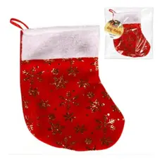 Bota Decoração - Enfeite De Nata - Arvore - Flocos De Neve Vermelho
