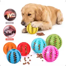 Pet Mordedor Bola Multifuncional Escova Mordedor Porta Petisco Pet Ball Boa Qualidade CACHORRO GATO