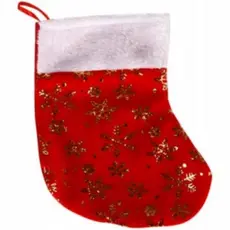 Bota de natal com desenhos de flocos de neve