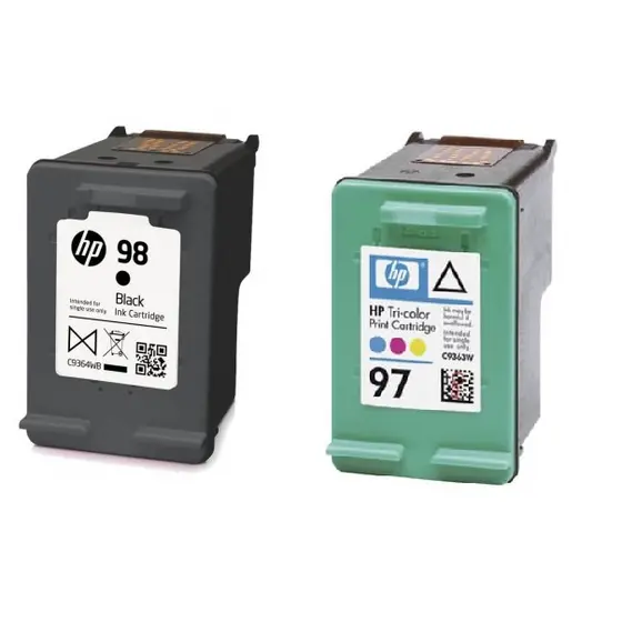 Kit Cartuchos HP 97 (Colorido) + HP 98 (Preto) – Recondicionados