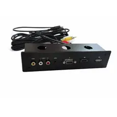 Painel multimidia com conexões de vídeo e USB de embutir em móveis