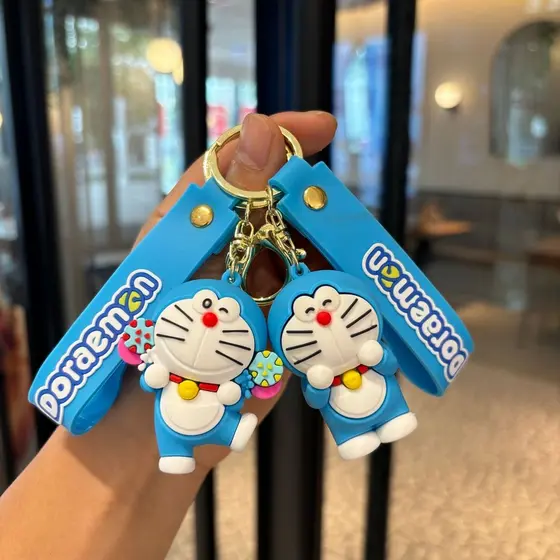 Novo chaveiro do Doraemon, chaveiro fofo para carros, para casais, meninos e meninas, pingente para mochila.