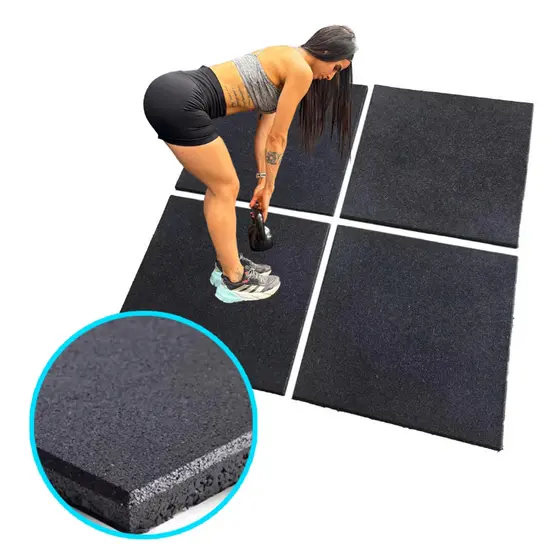 10 Pisos Emborrachado Para Academia Crossfit 2,5 m2  50x50cmx11mm Preço de Fabrica