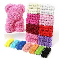 144 Mini Rosas Rosinhas Flores Artificiais fabricadas em Espuma de Eva - Diversas Cores
