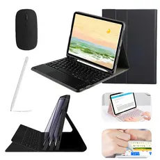 Capa Para Samsung Tab S6 Lite（P615/P613/P619/P620/P625） Com Teclado Touchpad Abnt2 E Mouse Sem Fio C/ Porta Caneta + Ç