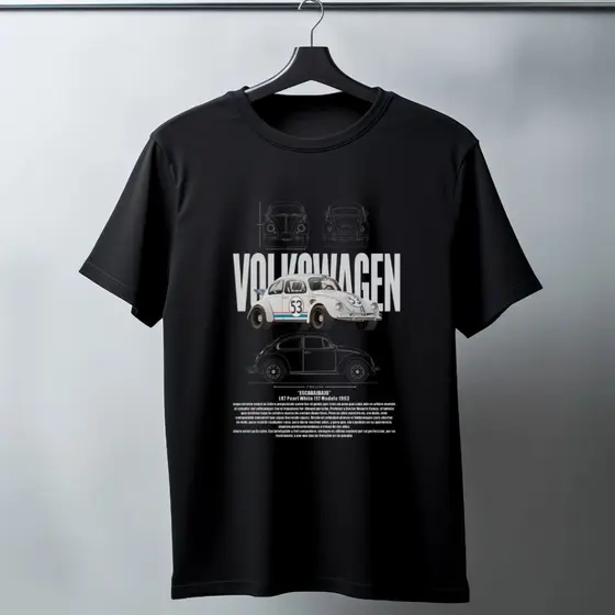 Camisa Unissex Volkswagen Fusca | Estilo Retrô | 100% Algodão | Estampa DTF HD |
