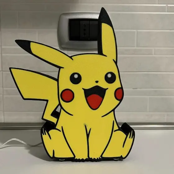 Luminária USB Pikachu | Pokémon | Luz LED | Decoração Criativa | Presente Geek | Quarto Gamer