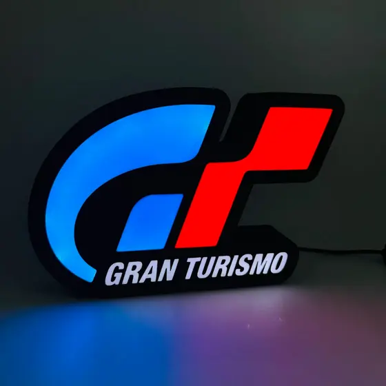Luminária Gamer Gran Turismo USB – LED Decorativo p/ Setup, Quarto ou Escritório