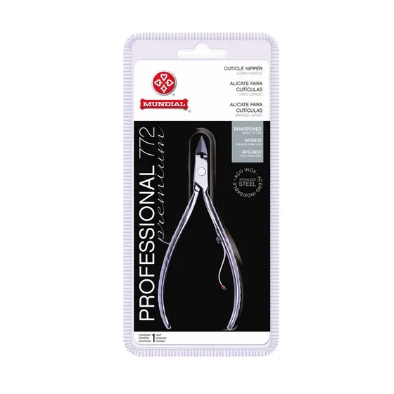 ALICATE CUTICULA 772 CABO LONGO PROFESSIONAL PREMIUM INOX MUNDIAL
