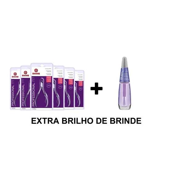 KIT 6 ALICATES DE CUTÍCULA 777 PROFESSIONAL INOX