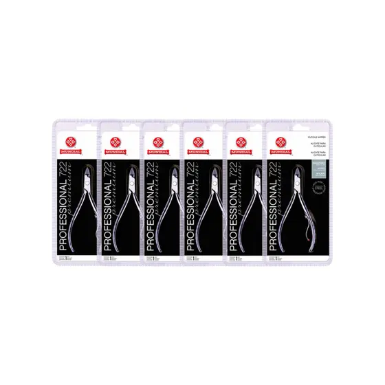 Kit 6 Alicates de Cutículas 722 premium inox