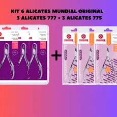 KIT 6 ALICATES DE CUTÍCULA- 3 ALICATES 777 + 3 ALICATES 775