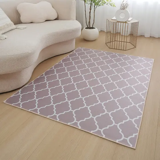 Tapete Sala 200x140 Vivacce Quarto Veludo Macio Geométrico Antiderrapante Decorativo Moderno Retangular Confortável