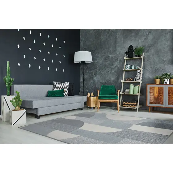 Tapete Para Sala Quarto Grande 300x200 Cm Funcional Sem Pelo Tecido Jacquard 3MM Limpa Fácil 3m x 2m J.Serrano