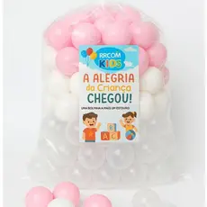 Bolinha Piscina Inf Rosa e Branca 100 Unidades – Brinquedo Educativo | Presente Dia das Crianças 🎁
