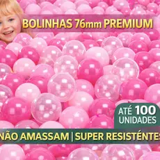 KIT 100 BOLINHAS PARA PISCINA INFANTIL – 76mm PREMIUM
