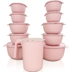 Conjunto Bowl Pote Plástico Redondo 10 peças + 1 Jarra OU 3 Peças, Microondas, Lava-Louças, Freezer