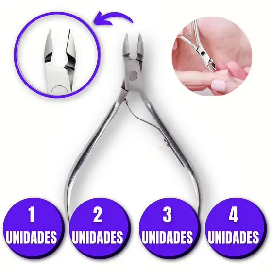 1 2 3 ou 4 Alicate de Cuticula Aço Inox Amolado Unha Preciso Profissional