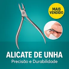 Alicate de Cuticula e Corte Aço Inox Afiado Profissional Unha Resistente Casa e Profissional