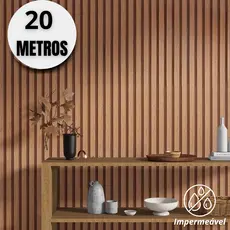 Papel Adesivo Parede Ripado 5/10/ 20 Metros Sala Quarto Escritório Autoadesivo Resistente Cozinha
