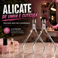 1 ou 2 Alicates de Unha Cuticula de Precisão Cortador de Unha Profissional Aço Inox