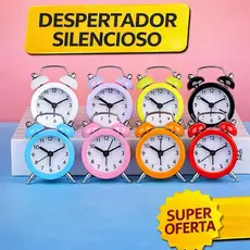 Mini Relógio Despertador de Mesa Pequeno Redondo Colorido
