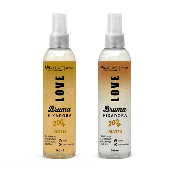 Kit Bruma Fixadora Matte e Gold Max Love - Durabilidade e Festa