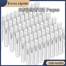 Kit C/30/60/90/120 Frascos Spray 5ml Borrifador Home Care Água de lençois Aromatizador Cheirinho Perfume branco