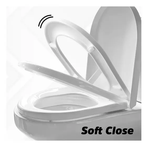 Assento Sanitário Com Soft Closet 37,5 x 44,00 Universal 8030-ECO Fechamento Suave