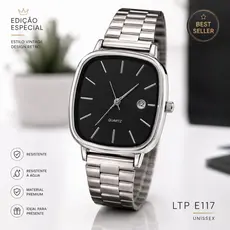 Relógio Vintage Edição Especial Retro LTP E117 Moda Mulher Unissex pra Presente