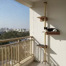 Torre Arranhador para Gatos 1.80m com Carpete e Prateleiras - Arranhador de Carpete e Prateleiras Espaçosas