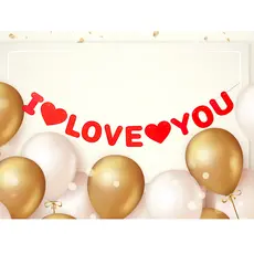 Faixa decorativa I LOVE YOU