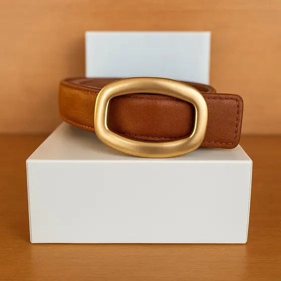 CINTO FEMININO FIVELA DOURADA AÇO ESCOVADO ACESSÓRIO DA MODA MARROM PRETO E TERRACOTA