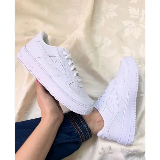 TÊNIS URBANO MASCULINO BRANCO SKATE MACIO 38 AO 43