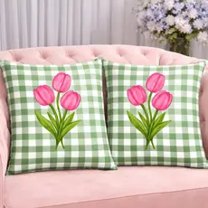KIT 2 Capas Para Almofadas Decorativas de Luxo, Estilo Moderno Flores Floral Natureza Lar Amor Sublimadas 45x45