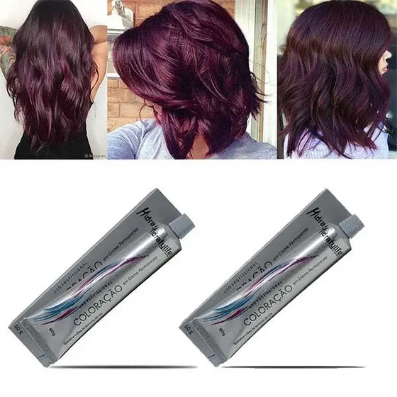 Kit 02 Tinta Coloração Vinho Marsala 66.26 Mairibel/Hidraty