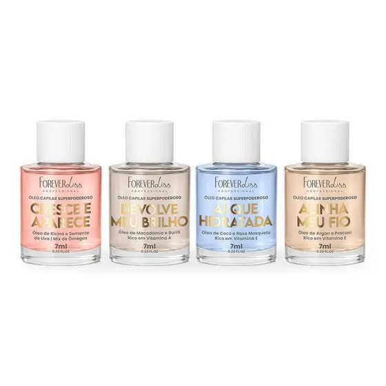 Kit Óleos Cap Poderosos Completo Forever Liss 7ml