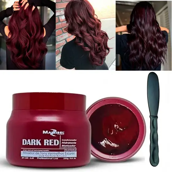 Mascara Matizadora Dark Red Vermelho Intenso Escuro Mairibel 250g