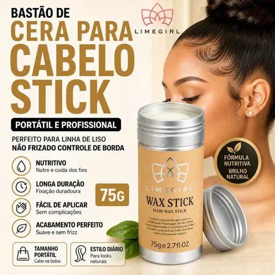 【LIMEGIRL】Bastão de Cera Profissional  Cabelo Liso Masculino, Fácil Estilo & Longa Duração