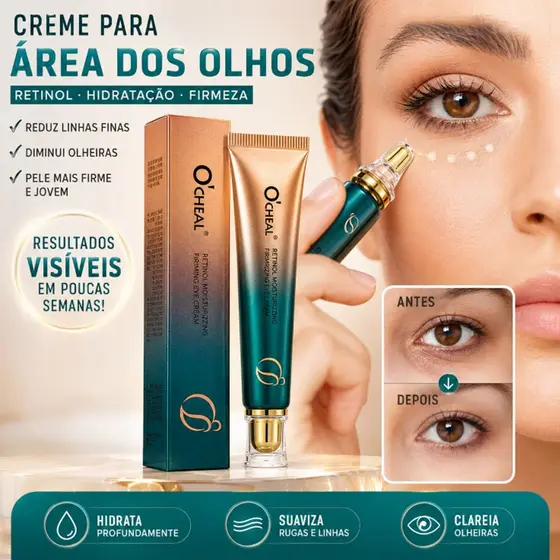 Retinol Hidratante Firmador Creme para os Olhos Reduz Linhas Finas Olheiras