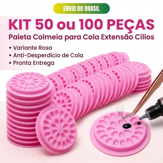 kit 50 Pçs ou 100 Pçs Paleta Colmeia para Cola Extensão Cílios