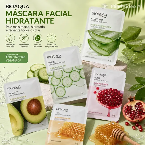 kit 3pc or5Pçs Máscara Hidratante Facial Essence Mask Skin Care Fragrâncias