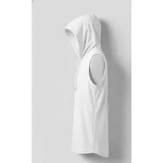 Regatas BRANCA Masculina Longline com Capuz Lisa