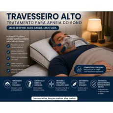 Travesseiro Alto Ortopédico Extra Firme Ideal para Pessoas Com Apneia do Sono, Para pessoas Que Estao a Cima do Peso