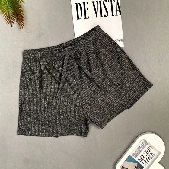 Short Curto Malha Canelada