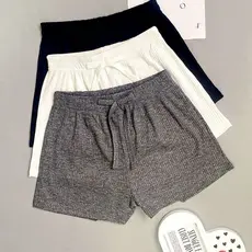 KIT3 Short Curto Malha Canelada