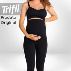 Calça Legging Gestante Algodão Sem Costura Microfibra Básica e Confortavel Elastano Maternidade