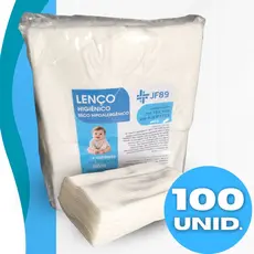 Lenço Descartável Seco para Bebê 30x20cm Higiene 100 unid.