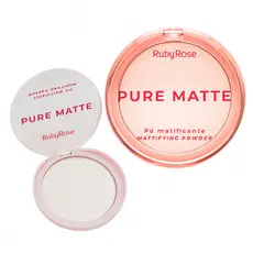 Pó Compacto Matificante Pure Matte 6 5g Ruby Rose Controle Oleosidade Textura Ultraleve