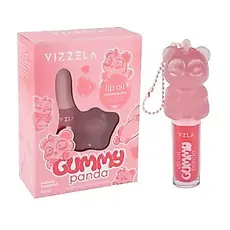 Vizzela Lip Oil Gummy Panda 6ml Edição Especial Com Chaveiro Hidratação nos Lábios